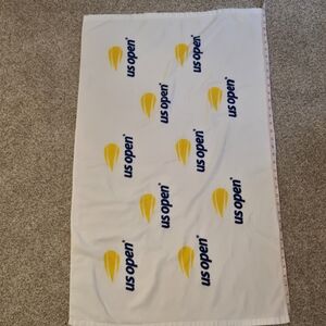 US Open White and Yellow Tennis Towel